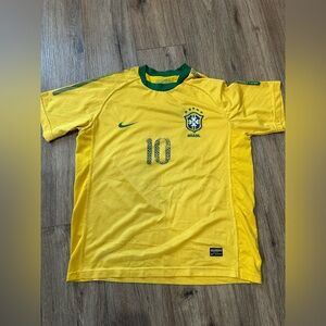 Brazil Yellow and Green Dri-FIT Jersey